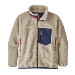 Patagonia Kids' Retro-X® Jacket- Cream Navy and Pink